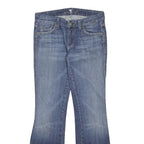 7 FOR ALL MANKIND Womens Blue Regular Fit Flared Denim Light Wash Jeans W27 L30