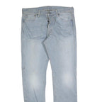 LEVI'S 501 Mens Jeans Blue Regular Straight Denim Light W37 L34 Classic Design