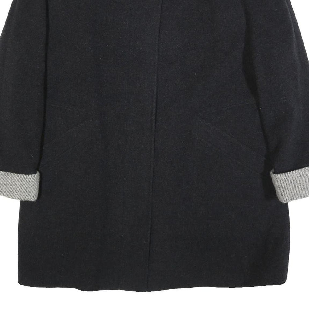 CHRISTIAN Womens Black & Grey Wool Blend Button Jacket XL Wool Blend Classic