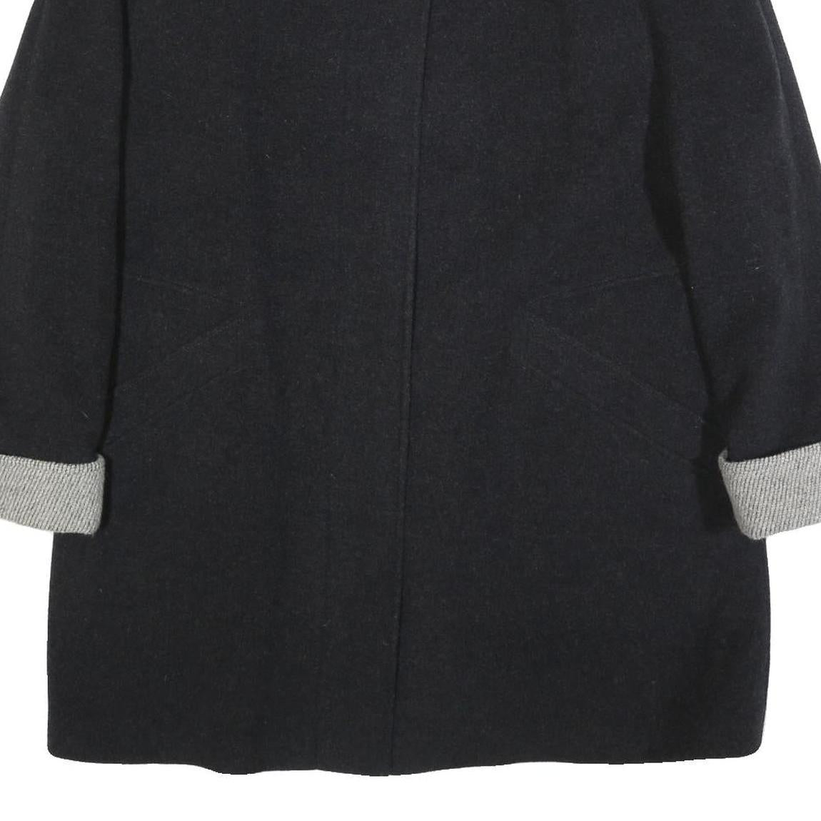 CHRISTIAN Womens Black & Grey Wool Blend Button Jacket XL Wool Blend Classic