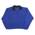 TIMBERWEAR Mens Blue & Black Pullover Plain 1/4 Zip Jumper Polyester XL Relaxed