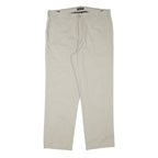 NAUTICA Mens Regular Fit Beige Cotton Blend Trousers W36 L29 Casual Zip Closure