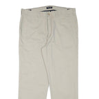 NAUTICA Mens Regular Fit Beige Cotton Blend Trousers W36 L29 Casual Zip Closure