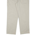 NAUTICA Mens Regular Fit Beige Cotton Blend Trousers W36 L29 Casual Zip Closure