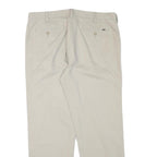 NAUTICA Mens Regular Fit Beige Cotton Blend Trousers W36 L29 Casual Zip Closure