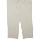 NAUTICA Mens Regular Fit Beige Cotton Blend Trousers W36 L29 Casual Zip Closure