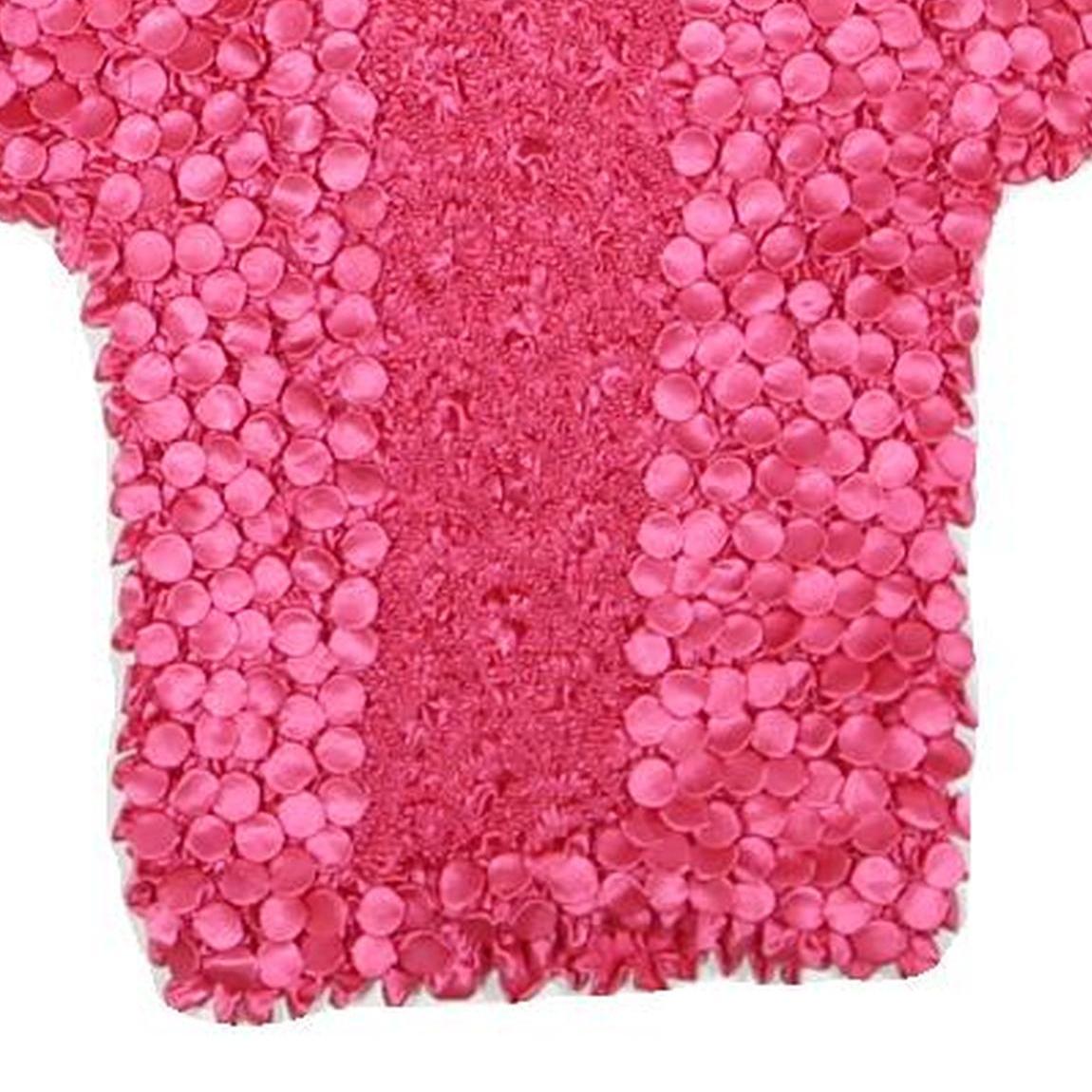 Womens Pink Basic Short Sleeve Round Neck Textured Top S