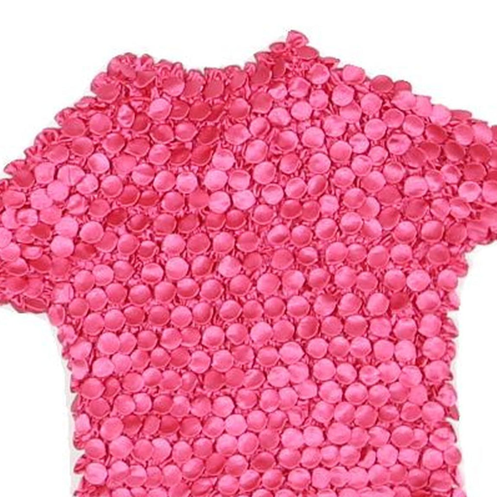 Womens Pink Basic Short Sleeve Round Neck Textured Top S