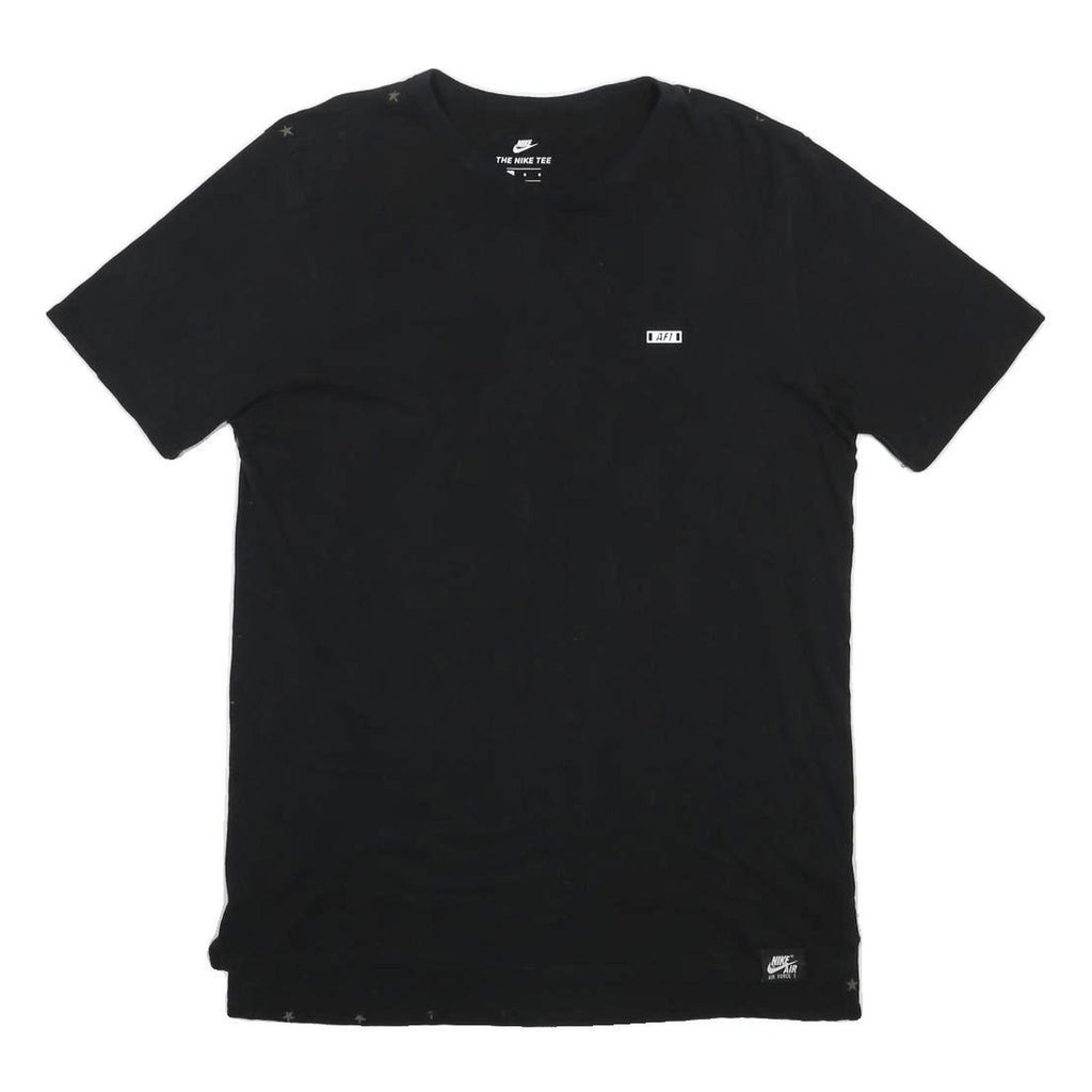 NIKE Mens Black Graphic T-Shirt L Short Sleeve Crew Neck Modern Casual