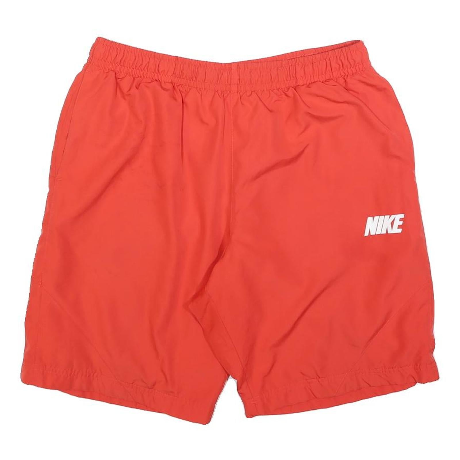 NIKE Mens Shorts Red Casual L W32 Polyester Comfortable Sportswear