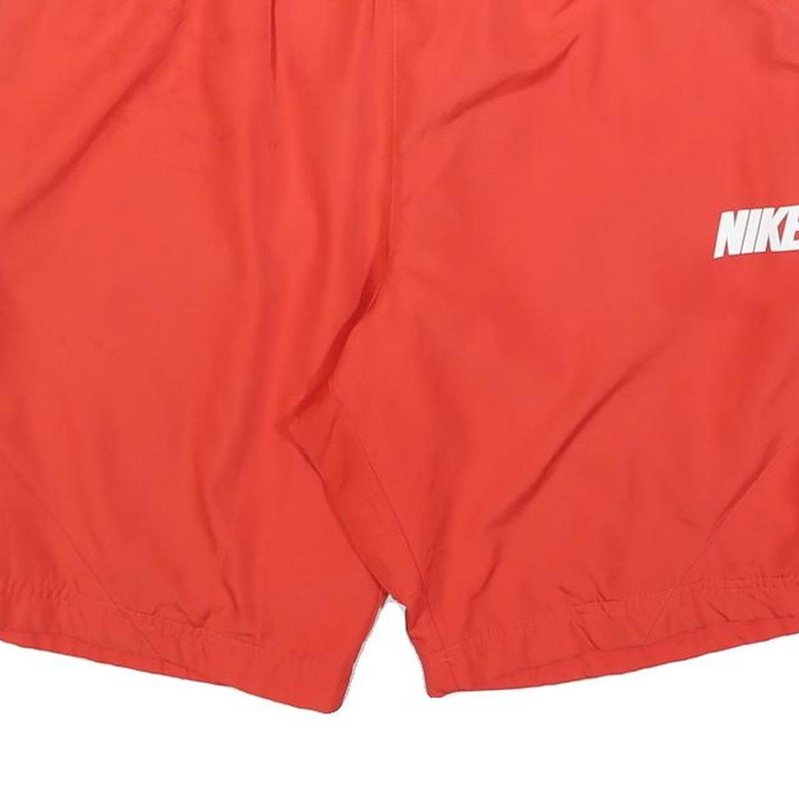 NIKE Mens Shorts Red Casual L W32 Polyester Comfortable Sportswear