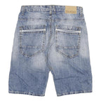 SMOG Mens Denim Blue Casual Shorts L W32 Cotton Blend Comfortable Summer