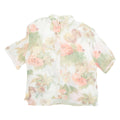 Sheer Womens Printed Blouse Pink Floral 2XL
