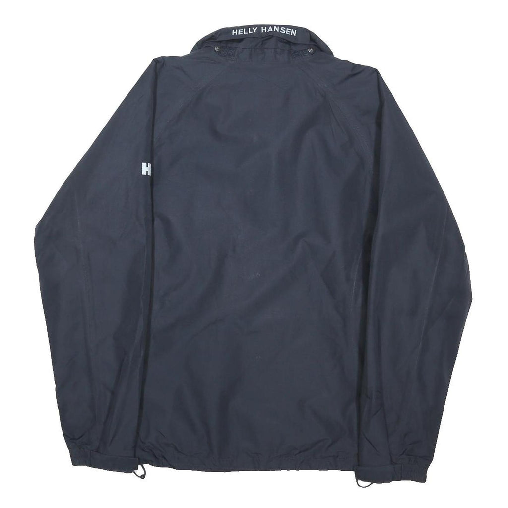 HELLY HANSEN Womens Navy Blue Outdoor Jacket XL Polyester Blend Zip Plain