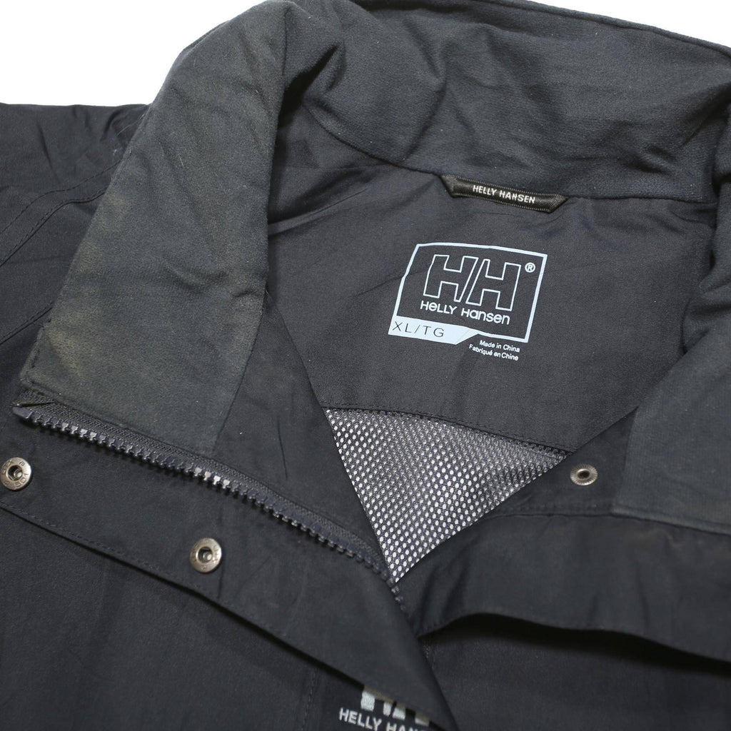 HELLY HANSEN Womens Navy Blue Outdoor Jacket XL Polyester Blend Zip Plain