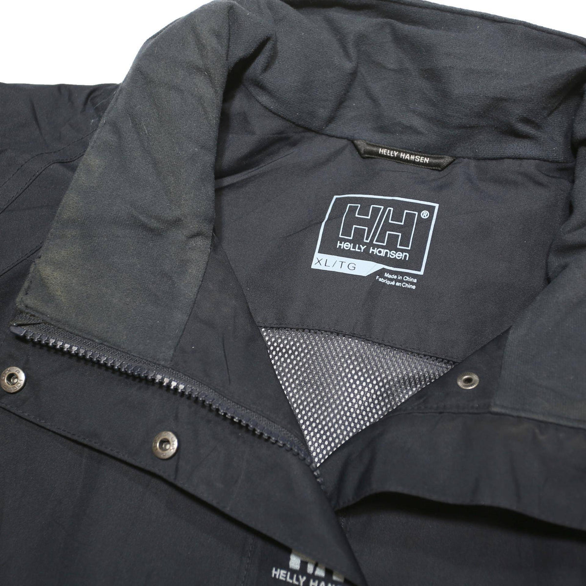 HELLY HANSEN Womens Navy Blue Outdoor Jacket XL Polyester Blend Zip Plain