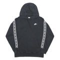 NIKE Womens Black & White Hoodie Pullover S Nike Logo Tape Sleeve