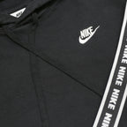 NIKE Womens Black & White Hoodie Pullover S Nike Logo Tape Sleeve