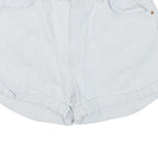 LEVI'S Womens Shorts White Denim Casual L W30 Classic Fit Roll Hem