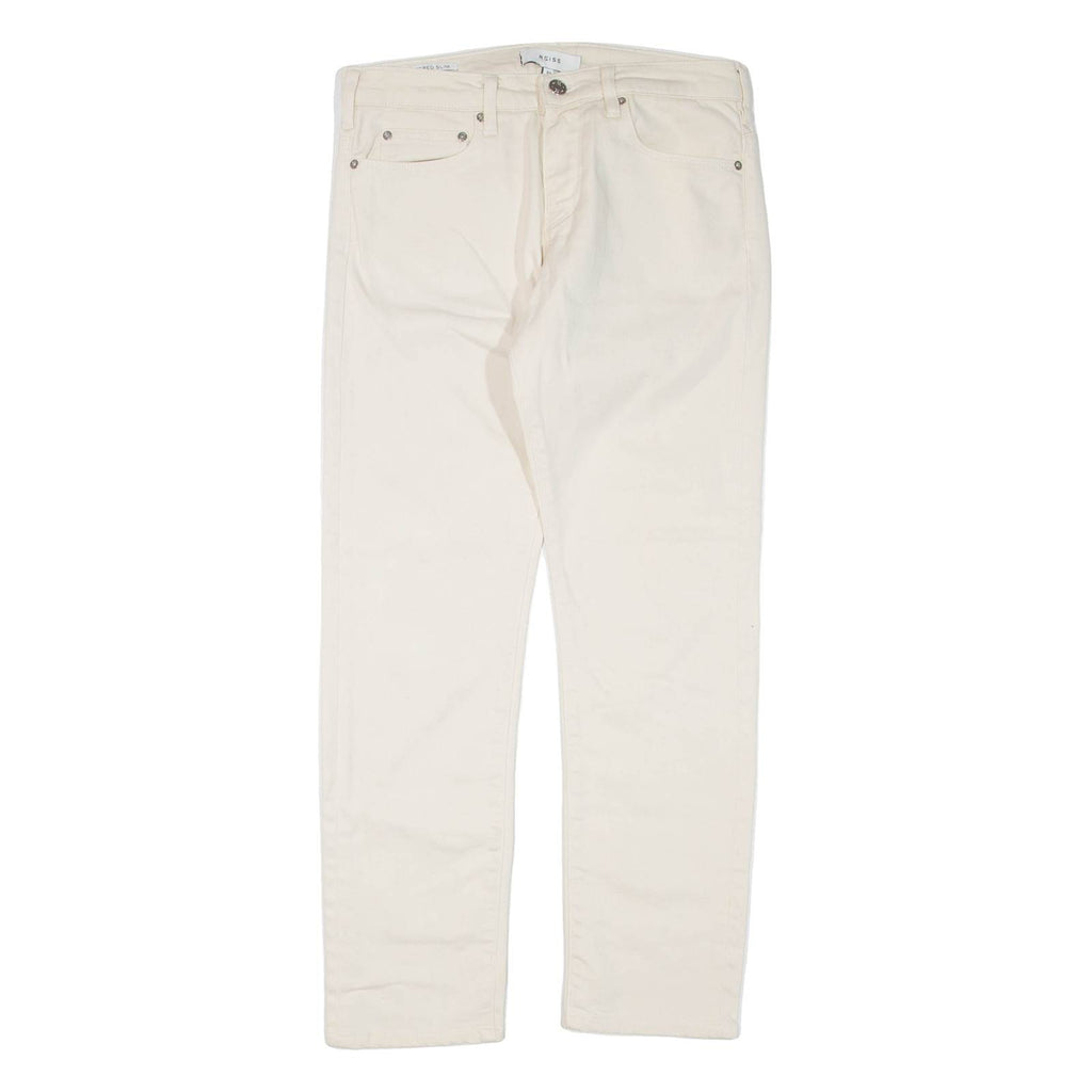 REISS Womens Trousers Beige Slim Tapered W30 L28