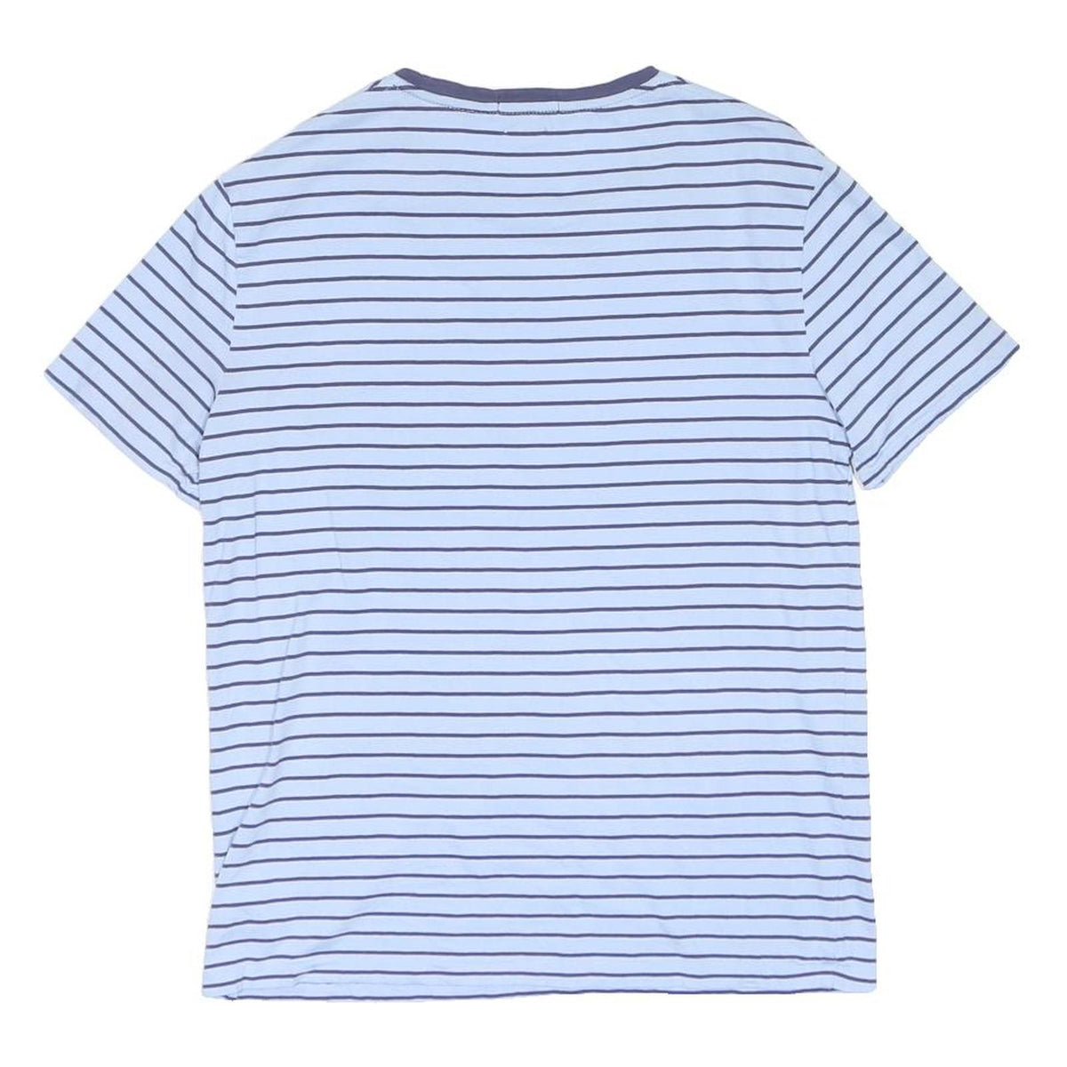 POLO RALPH LAUREN Mens Blue & Navy Striped T-Shirt M Short Sleeve Round Neck
