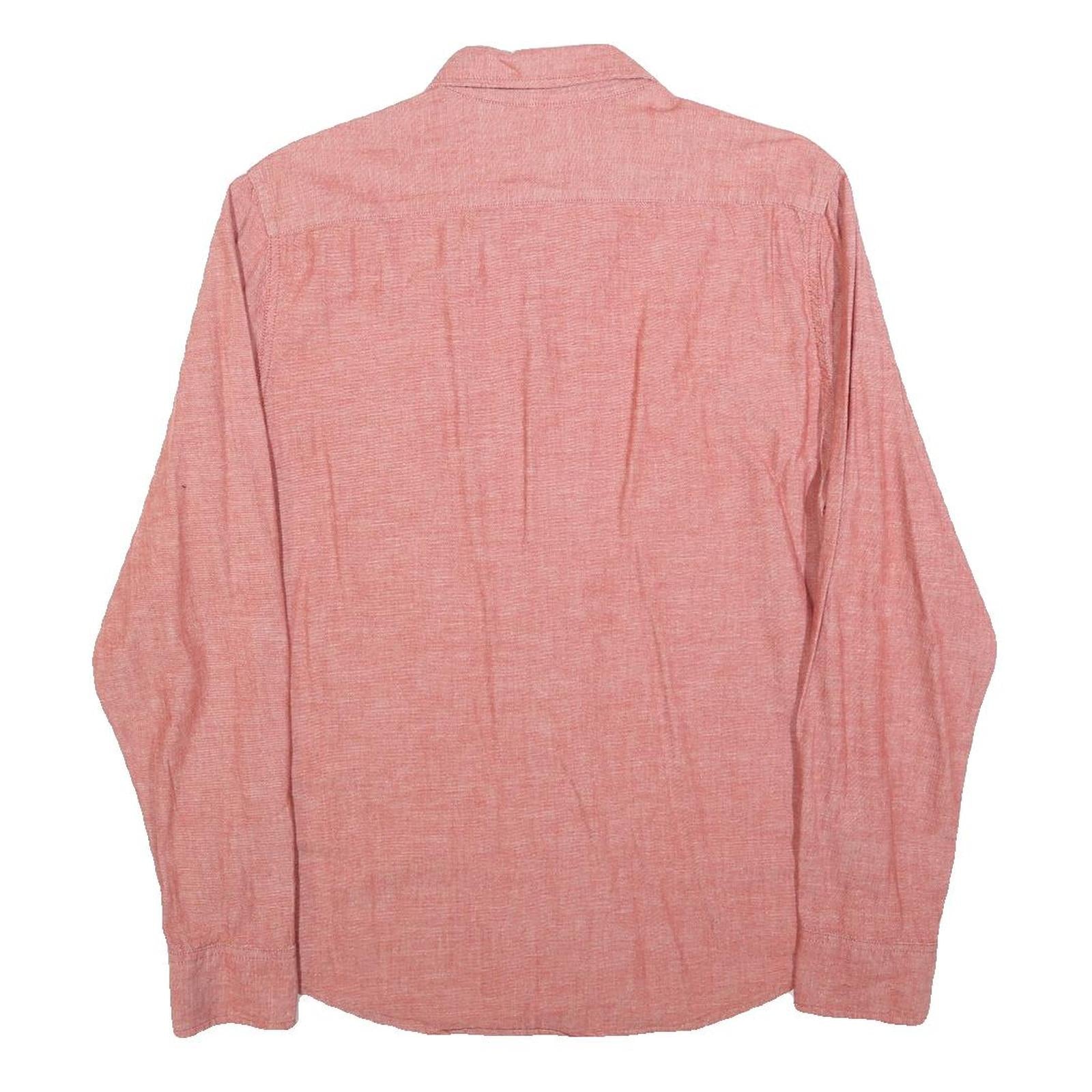 LEVI'S Mens Red Button Down Shirt M Cotton Casual Classic Fit Long Sleeve