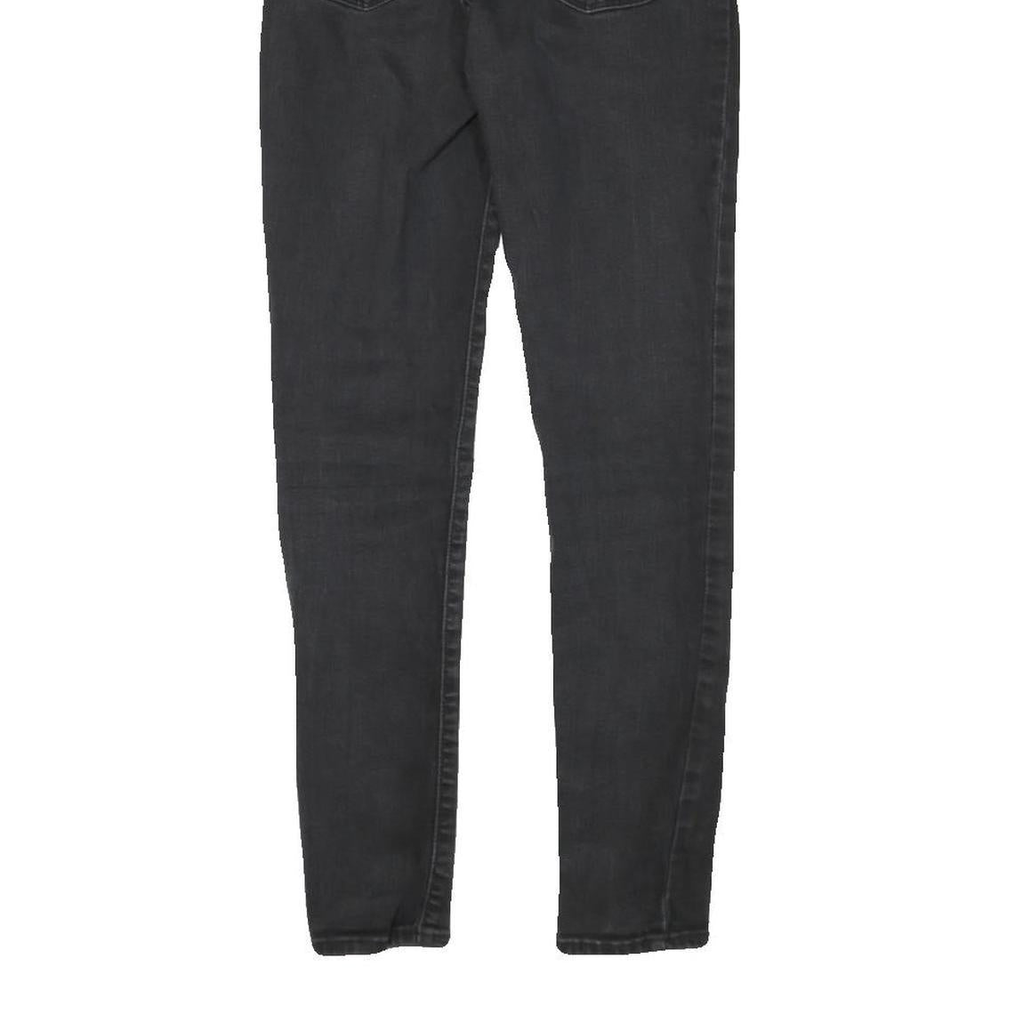 LEVI'S 721 Womens Jeans Black Slim Skinny Denim Medium W22 L26 Stretch Zip