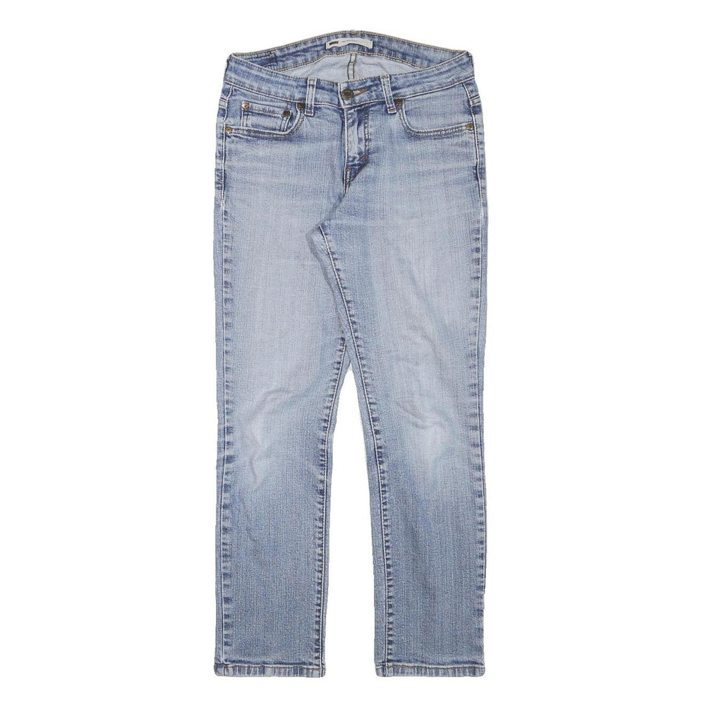 LEVI'S Womens Slim Blue Denim Light Wash Jeans W28 L26 Classic Cotton Blend Zip