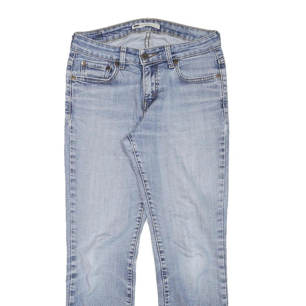 LEVI'S Womens Slim Blue Denim Light Wash Jeans W28 L26 Classic Cotton Blend Zip