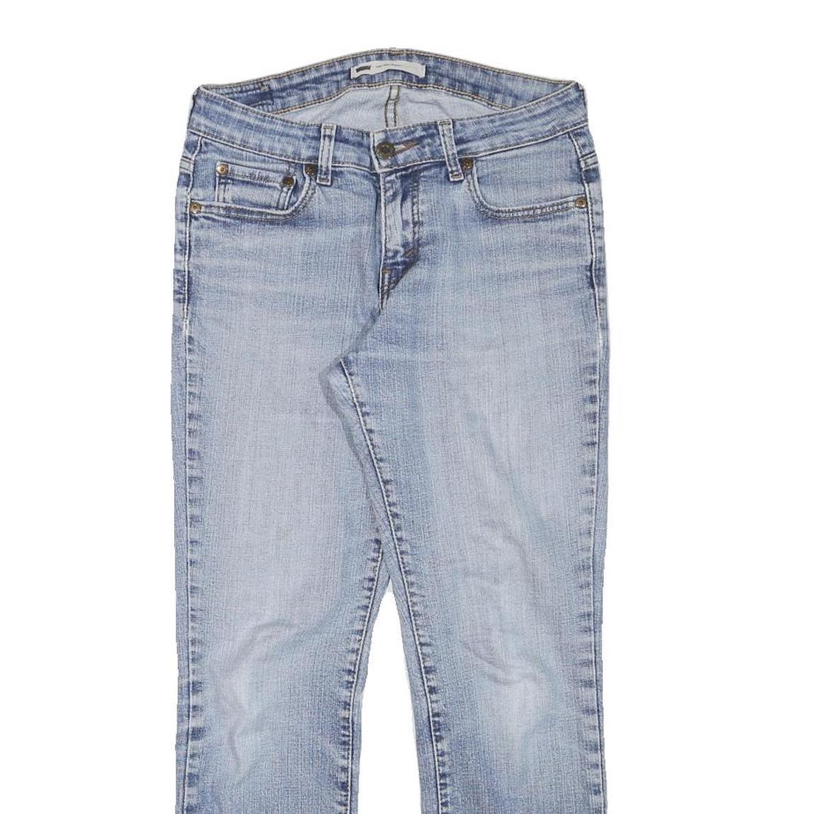 LEVI'S Womens Slim Blue Denim Light Wash Jeans W28 L26 Classic Cotton Blend Zip
