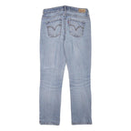 LEVI'S Womens Slim Blue Denim Light Wash Jeans W28 L26 Classic Cotton Blend Zip
