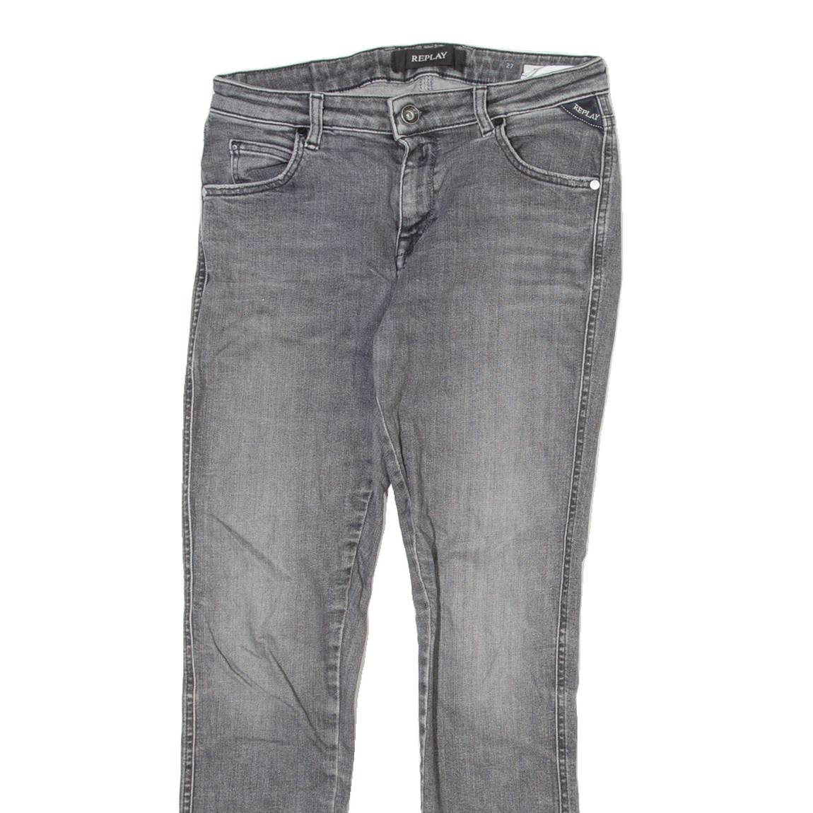 REPLAY Katewin Mens Jeans Grey Regular Skinny W27 L28