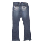 BONGO Womens Jeans Blue Relaxed Bootcut Denim Medium W32 L32 Sequined Pocket