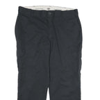 DICKIES Mens Black Cotton Regular Straight Trousers W40 L30 Workwear Cargo