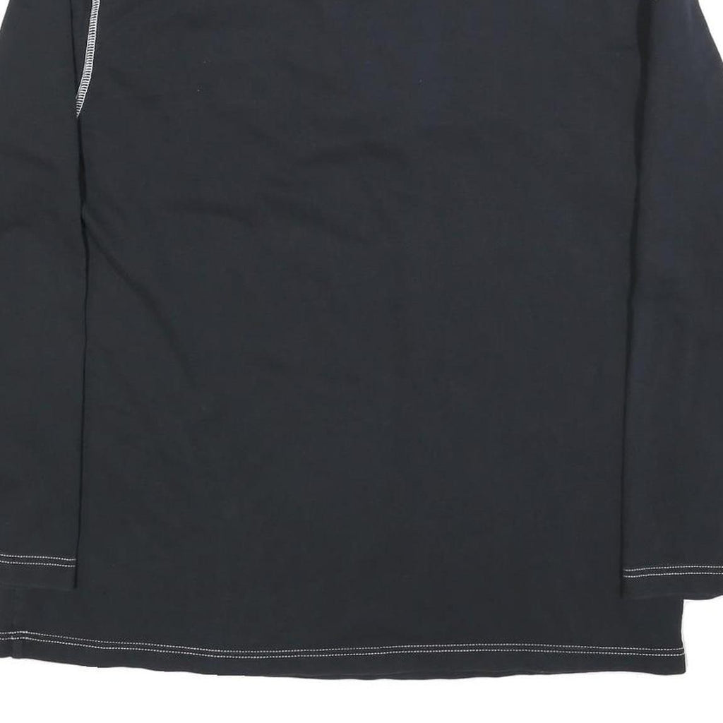 NAUTICA Mens Black & White Half Zip XL Cotton Blend Sweatshirt With Pocket