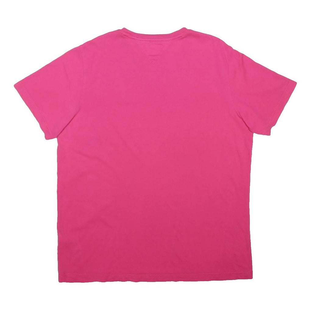 TOMMY HILFIGER Mens Pink T-Shirt XL Short Sleeve Crew Neck Classic Cotton Blend