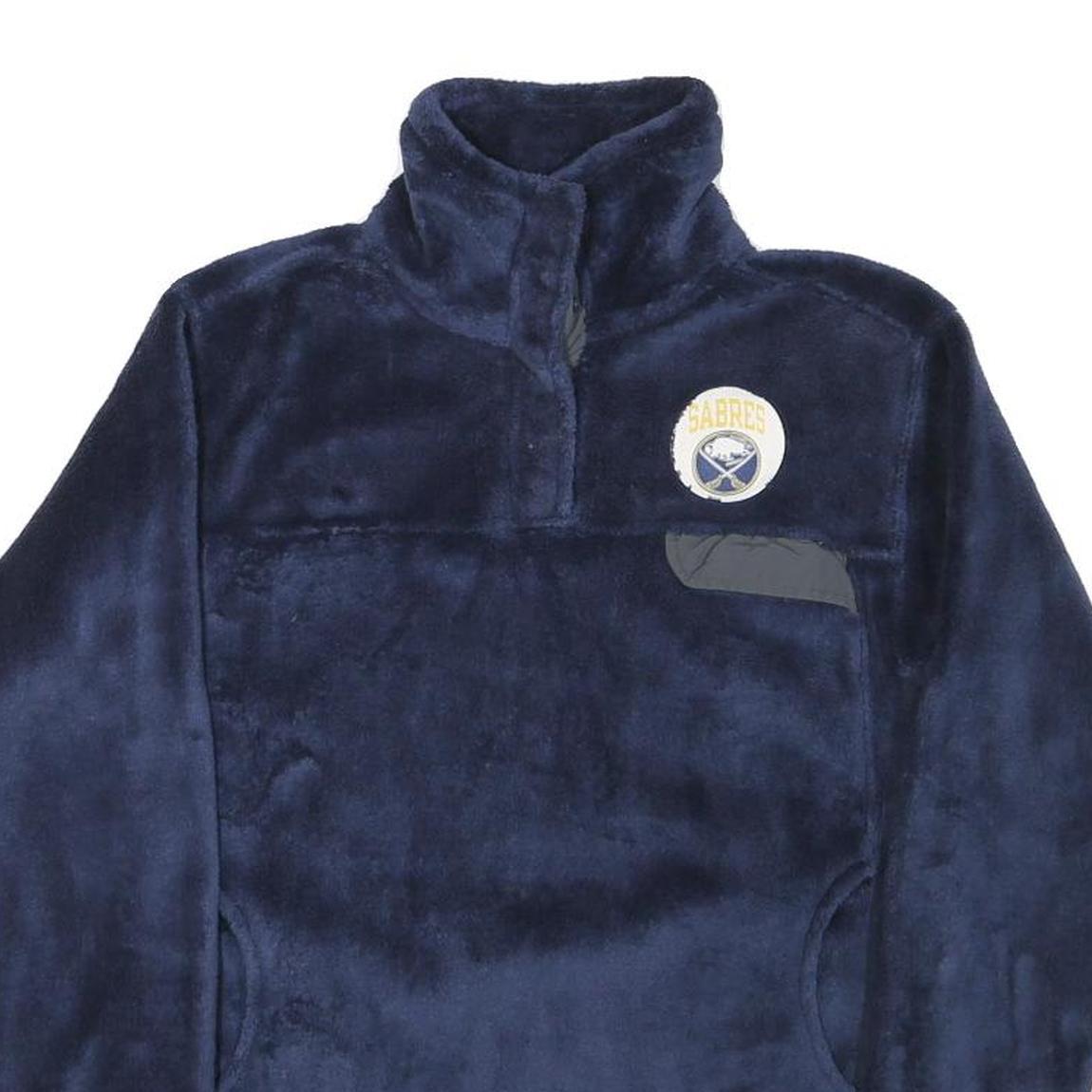 NHL Mens Blue Pullover Plain Crew Neck Basic Knit Jumper S Soft Warm