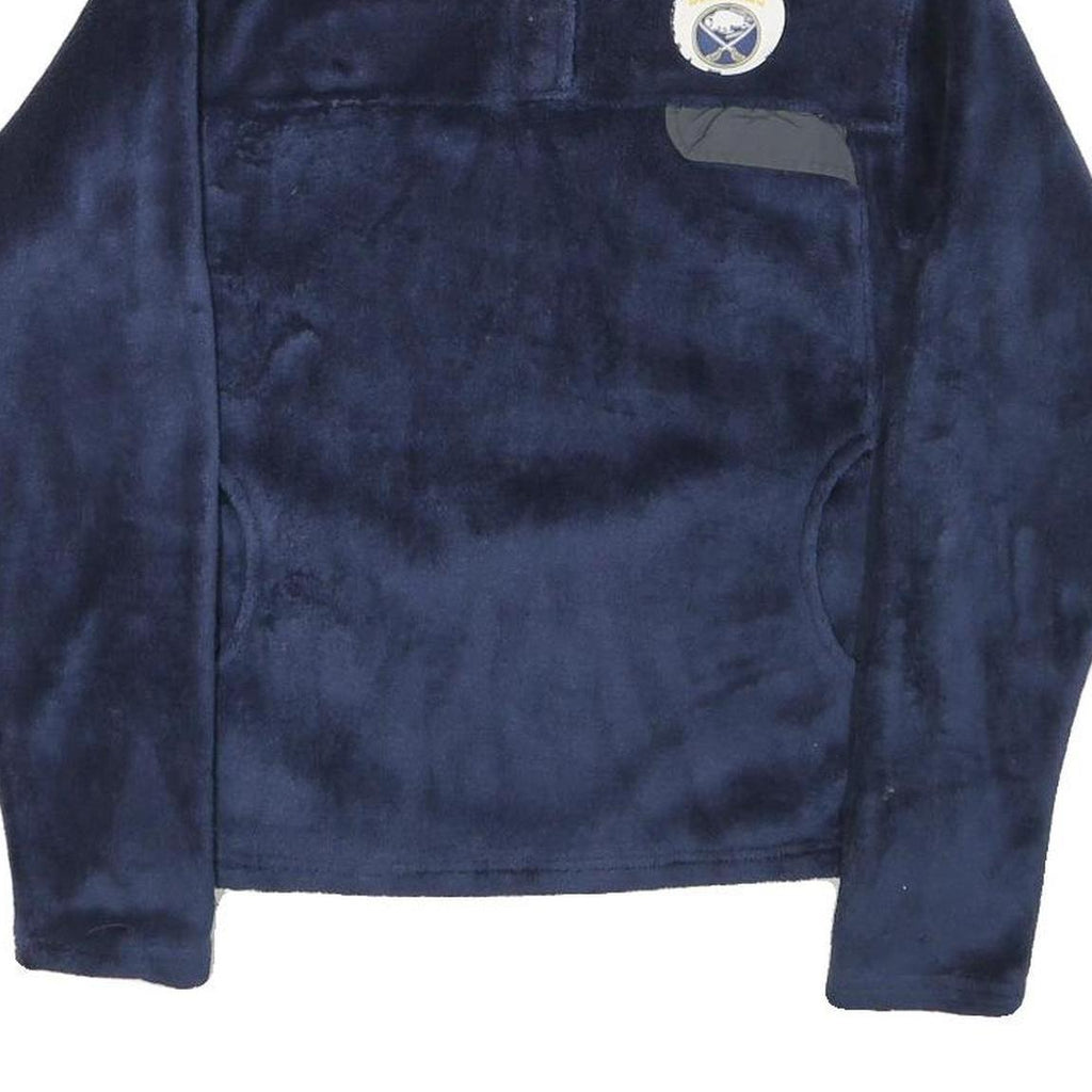 NHL Mens Blue Pullover Plain Crew Neck Basic Knit Jumper S Soft Warm