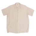 ROCHESTER Womens Beige Cotton Blend Basic Shirt Short Sleeve Band Collar XL