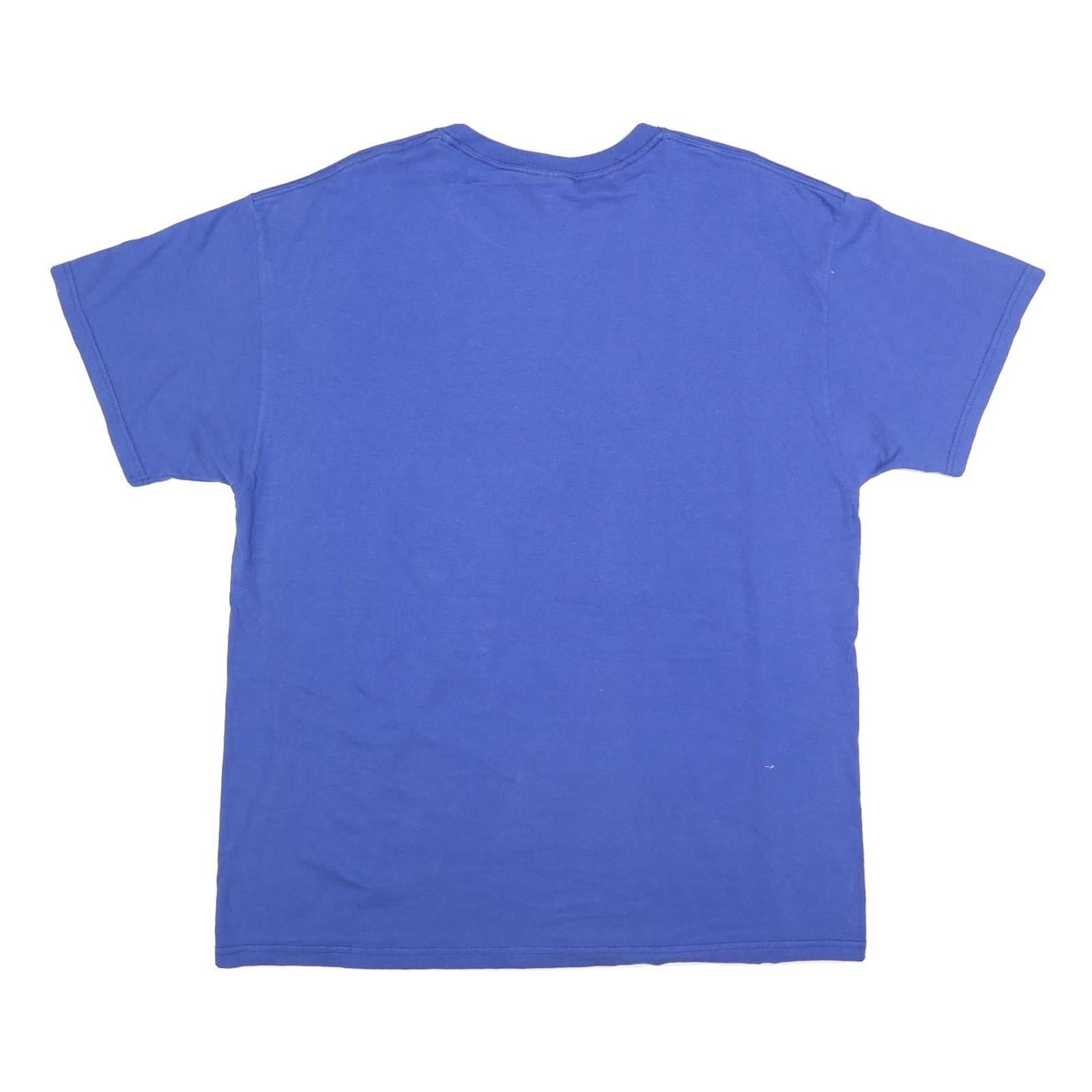 JERZEES Mens Blue Sigma Gamma Ringer T-Shirt XL Crew Neck Short Sleeve