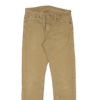 LEVI'S Mens Slim Beige Cotton Blend Trousers W28 L28 Zip Classic Skinny Fit