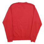 NIKE Mens Red Plainfield Baseball Crew Neck L Sweatshirt Cotton Blend