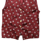 DIVINA Womens Red Button Jacquard Jacket XS Viscose Blend Floral Print Elegant