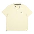NAUTICA Mens Cream Short Sleeve Plain Polo Shirt XL Classic Fit Cotton