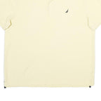 NAUTICA Mens Cream Short Sleeve Plain Polo Shirt XL Classic Fit Cotton