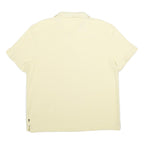 NAUTICA Mens Cream Short Sleeve Plain Polo Shirt XL Classic Fit Cotton