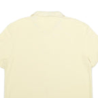 NAUTICA Mens Cream Short Sleeve Plain Polo Shirt XL Classic Fit Cotton