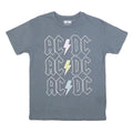 ACDC Womens Grey Graphic T-Shirt M Short Sleeve Crew Neck Rock Band Logo