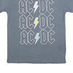 ACDC Womens Grey Graphic T-Shirt M Short Sleeve Crew Neck Rock Band Logo