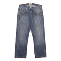 LEVI'S 501 Mens Jeans Blue Classic Straight Denim Medium W32 L27 Button Closure